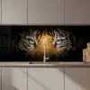 Tijger - Zwart - Dier keuken achterwand 2 middel zz_3dshopping