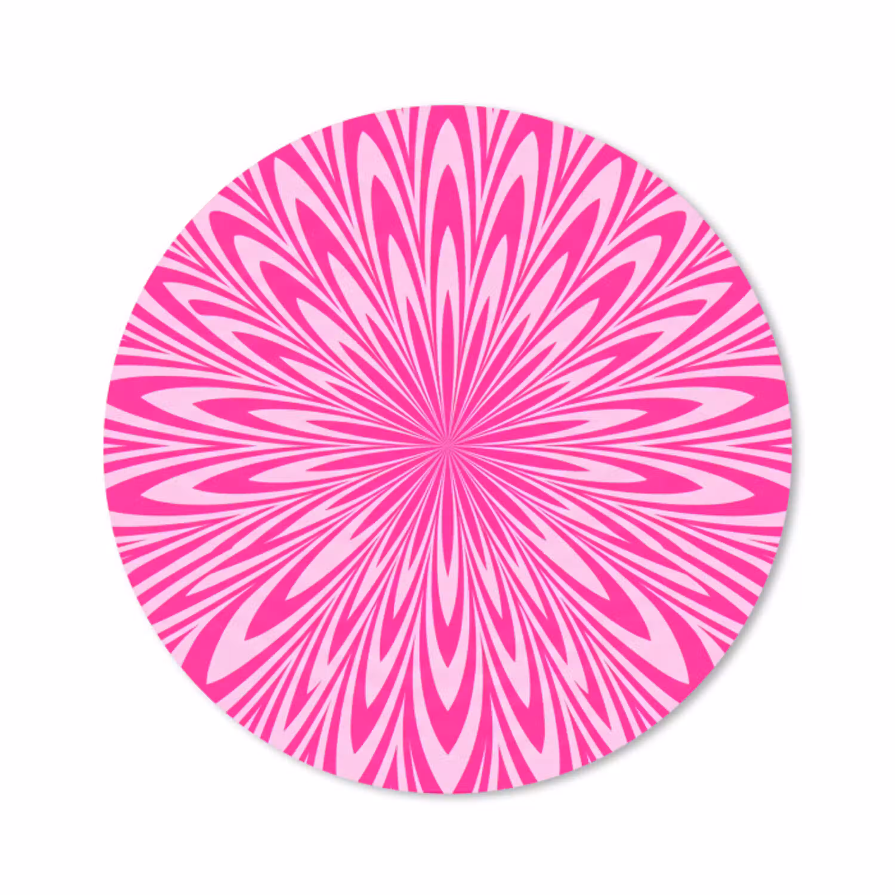 Patroon - Optisch - Roze Muismat rond klein -3d