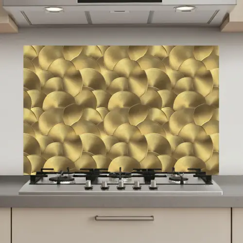 Modern - Cirkel - Goud keuken achterwand spatscherm klein 900 -3d_website