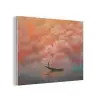 Zee - Boot - Wolken - Oranje PET vilt klein -3d