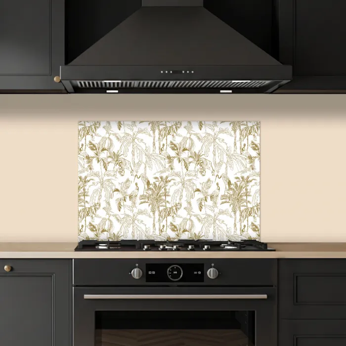 Tijger - Oerwoud - Beige keuken achterwand spatscherm klein 900 -sfeer1