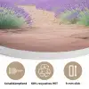 Doorkijk - Lavendel - Bloemen - Paars - Poort Akoestische PET Vilt - Rond klein -closeup_DE