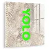 YOLO - Groen - Neon - Slangenprnt plexiglas 5mm klein -zzzproduct_nieuw