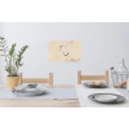 Kraanvogels - Bloesem - Beige Muursticker klein -eettafel