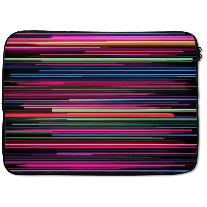 Gaming - Abstract - Lijnen - Horizontaal - Kleurrijk laptophoes neopreen klein -zkaufland3dotto