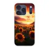 Zonnebloemen - Zonsondergang - Landschap Telefoonhoesje iPhone 17 Pro klein -3d