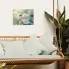 Lieveheersbeestje - Bloemen - Wit tuinposter los doek klein -sfeer7