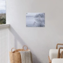 Riet - Bevroren - Winter - Natuur tuinposter los doek klein -sfeer8