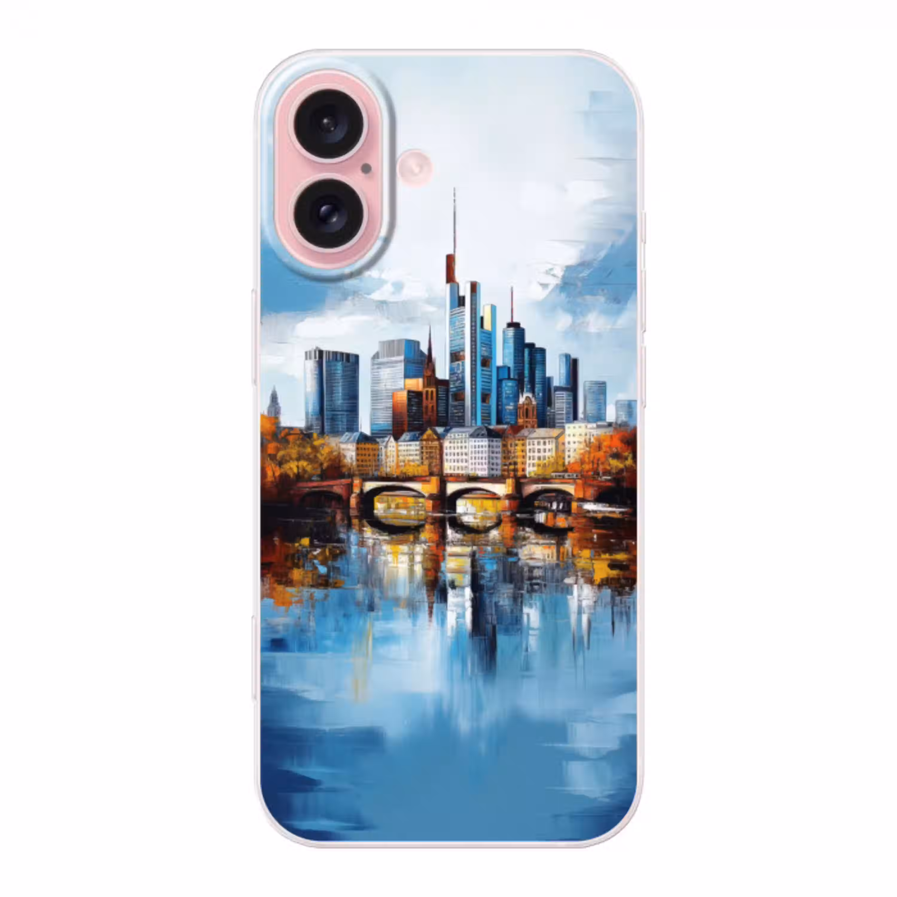 Bomen Frankfurt- Stad - Skyline - Brug Apple iPhone 16 klein -3d