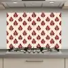 Botanisch - Patroon - Bordeaux keuken achterwand spatscherm klein 900 -3d_website