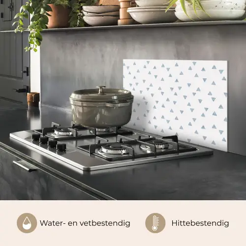 Blauw - Driehoek - Patroon keuken achterwand spatscherm klein 900 -usp_NL