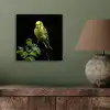 Parkiet - Tak - Bladeren - Geel aluminium wit klein -sfeer2