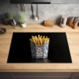 Friet - Porselein - Delfts blauw - Eten Inductie beschermer vinyl 3mm klein -sfeer5