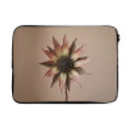 Droogbloem - Protea - Vintage - Beige - Rustiek laptophoes neopreen klein -3d