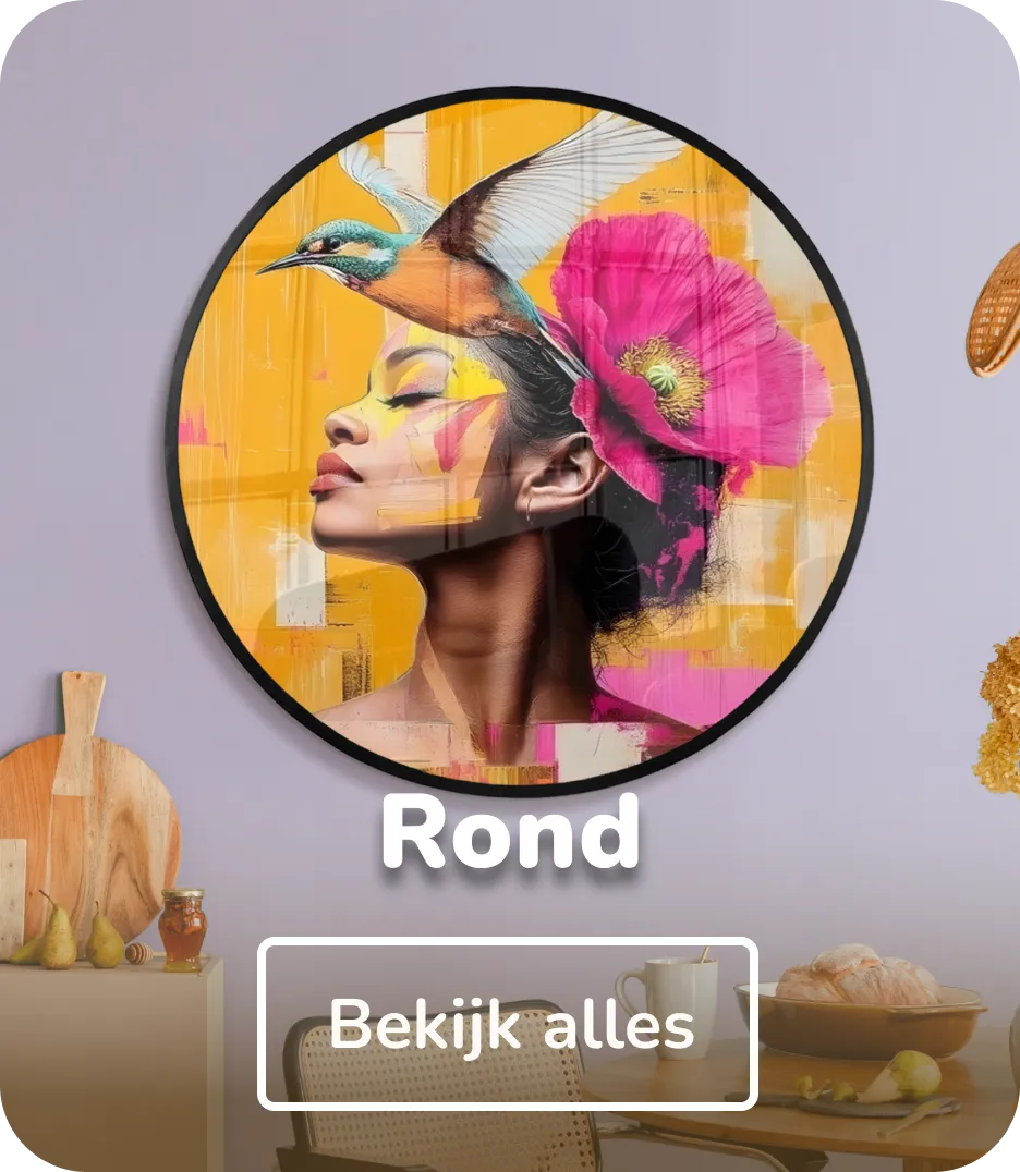 Poster in lijst rond