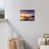 Steiger - Zonsondergang - Water - Zee - Reflectie tuinposter los doek klein -sfeer8