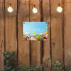 Bloemen - Kleurrijk - Blauw - Natuur tuinposter los doek klein -sfeer1