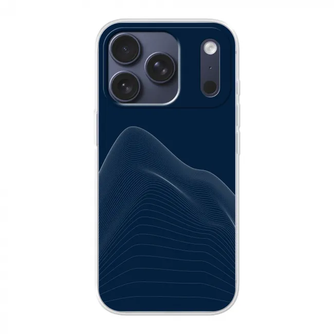 Telefoonhoesje - Lijnen - Abstract - Blauw - Wit
