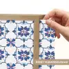 Modern - Patroon - Blauw - Roze Light Box met batterij (Wandlamp) middel 907 -USP_websiteprintNL