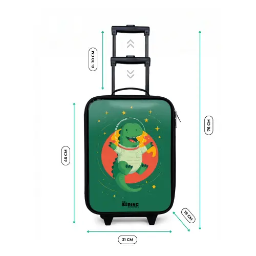 Dino - Planeet - Sterren - Groen Kinderkoffer - Zwart klein -productfoto_formaten