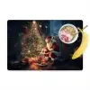 Kerstman - Haard - Donker Placemat vinyl groot -zzzproduct_Kitchenyeah-website