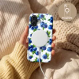 Bessen - Patroon - Blauw Toughcase MagSafe Apple iPhone 17 klein 1017 -USP_MagsafeV