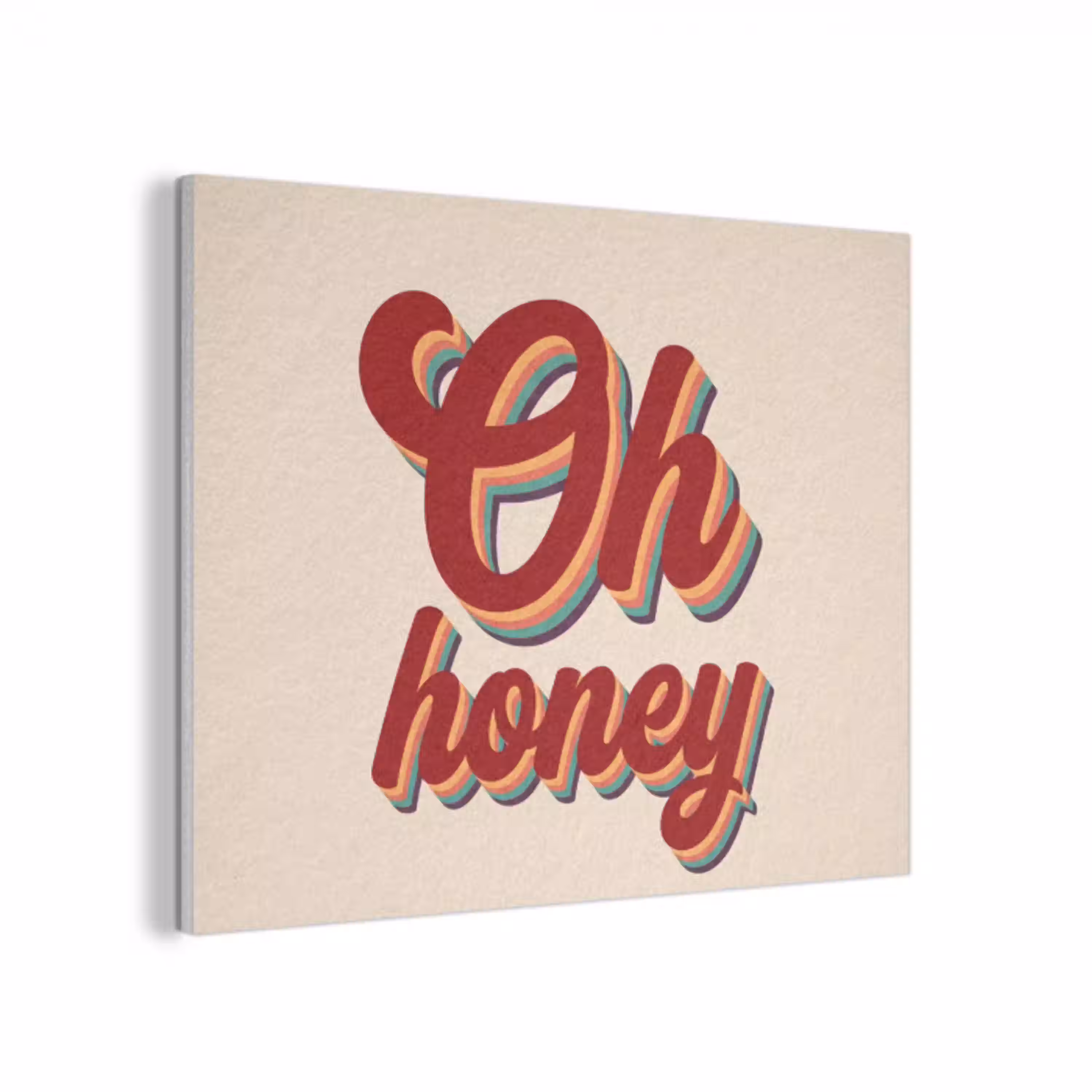 Oh honey - Rood - Schaduw PET vilt klein -3d