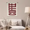 Koffie -Japandi - Rood - Vintage Wandkleed katoen klein -sfeer4