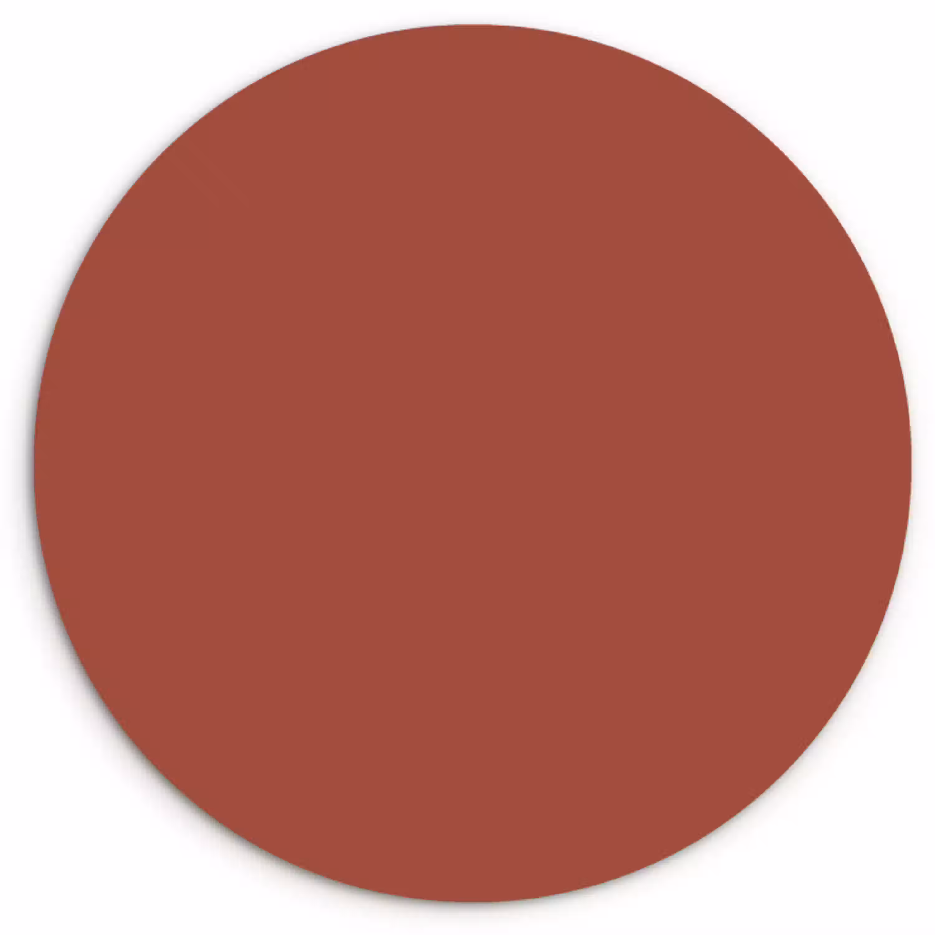 Rustic - Terracotta - Oranje Wandcirkel kunststof plaat 5mm dik klein 188 -3d