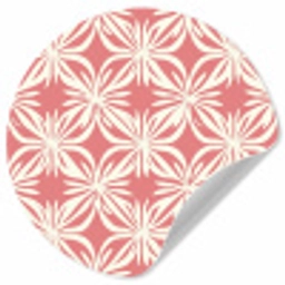 Roze - Bloemenmotief - Wit - Modern Wandcirkel behangsticker klein 186 -3d