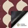 Rood - Tegelpatroon - Crème Deurmat klein 898 -antislip_NL