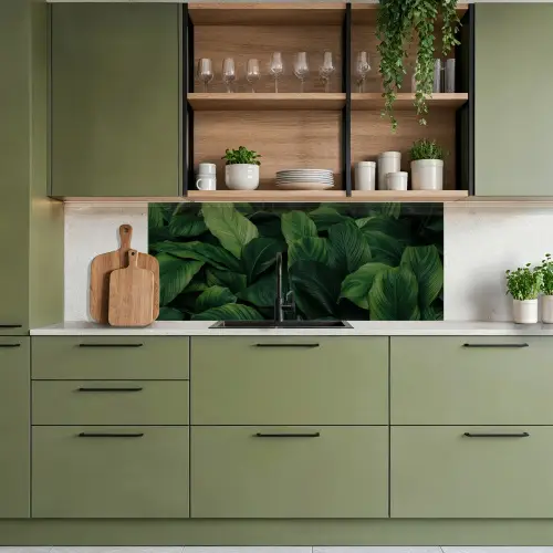 Natuur - Tropisch - Bladeren - Groen keuken achterwand 2 middel -sfeer3