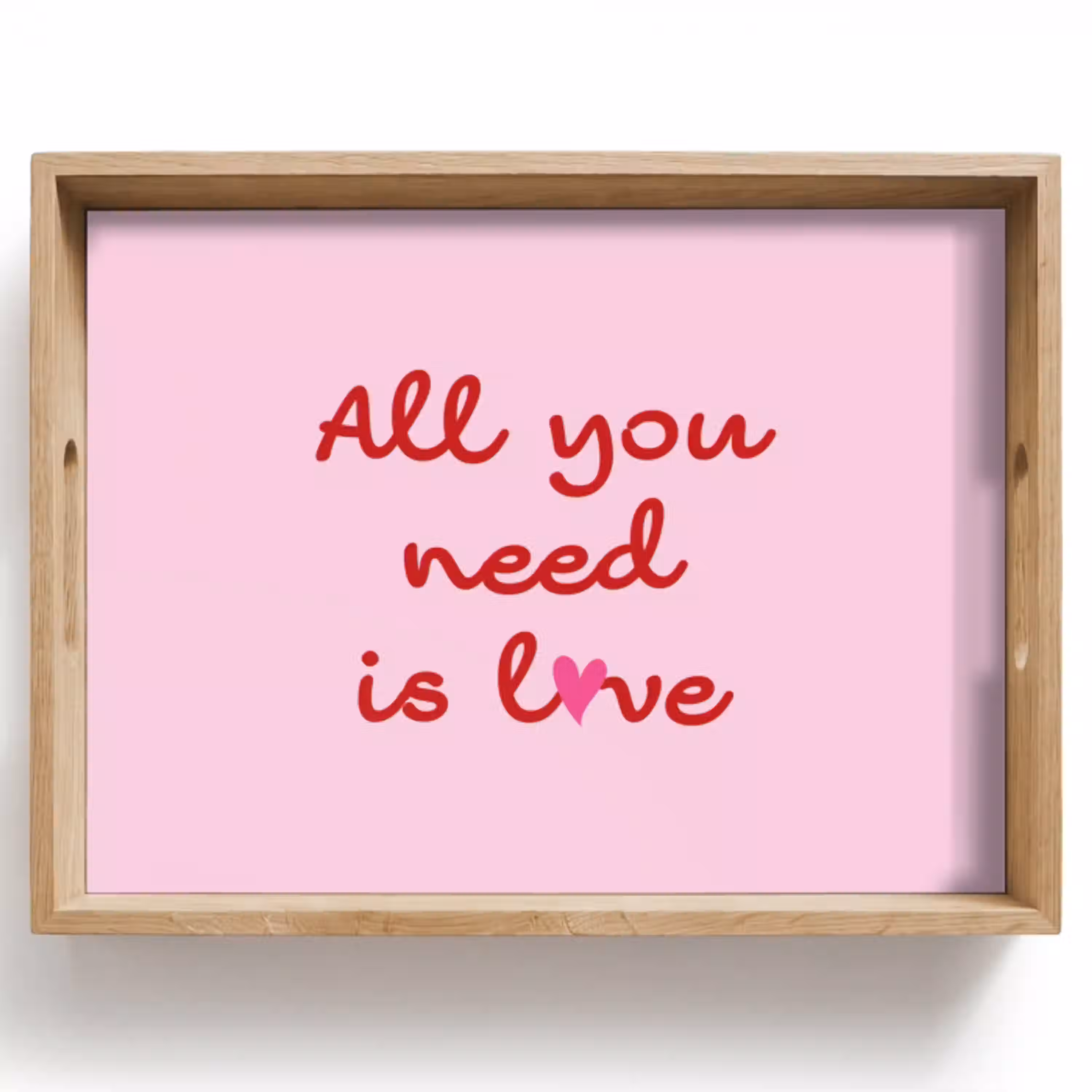 Tekst - Roze - Love - Hart Dienblad Rechthoek middel -z3d_shopping