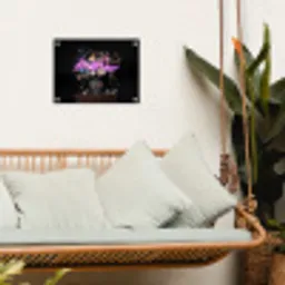 Neon - Vaas - Bloemen tuinposter los doek klein -sfeer7