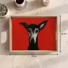 Windhond - Minimalistisch - Rood Dienblad Rechthoek middel -USP_Formaat