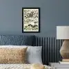 Vogel - Natuur - Dieren - Vintage - Kunstwerk fotolijst zwart zonder passe partout klein -sfeer3