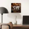 Wereldkaart - Poedersuiker - Hout aluminium wit klein -sfeer5