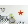 Zeester - Bobbels - Rood Wandcirkel aluminium klein -kinderkamer