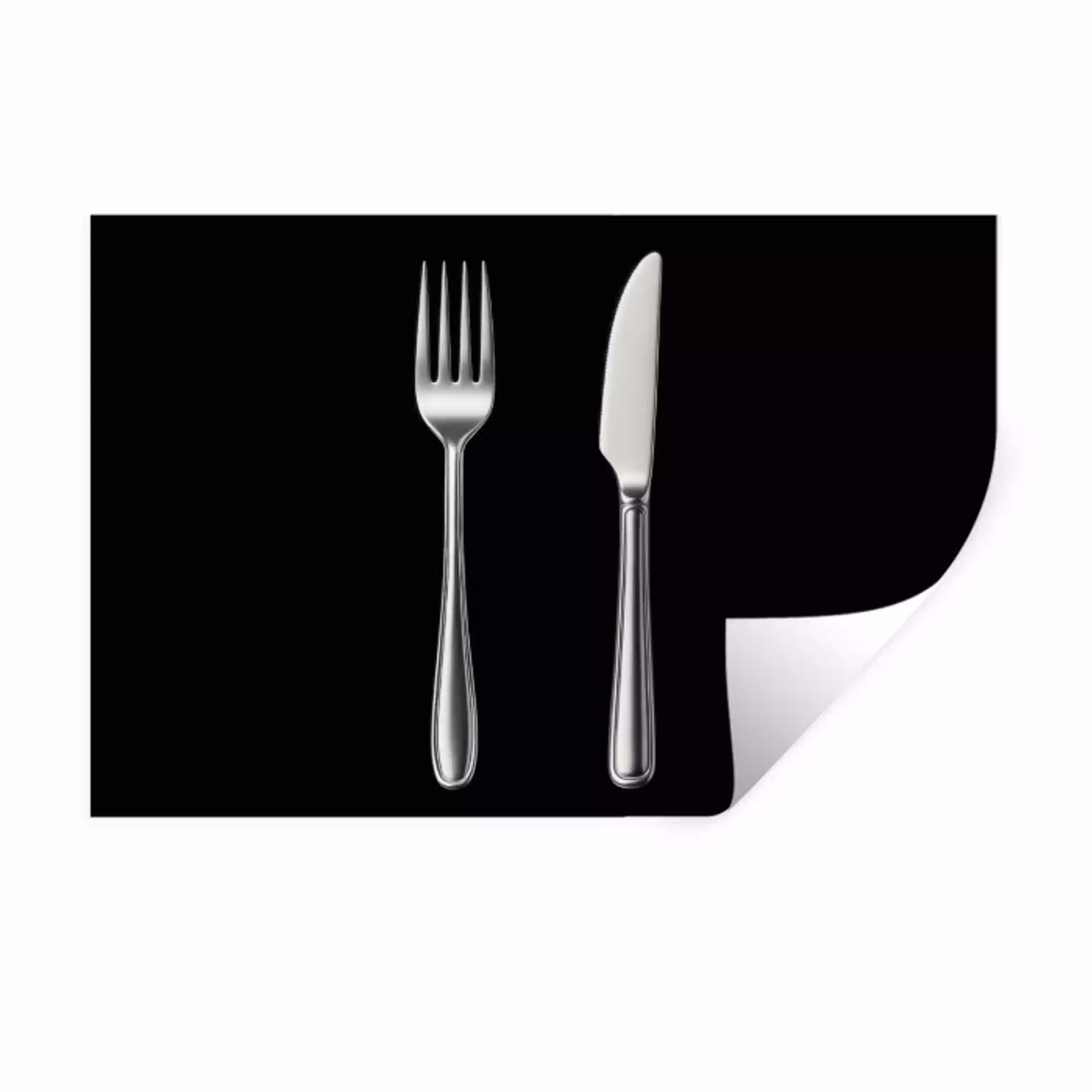 Bestek - Klassiek - Elegant Muursticker klein -3d
