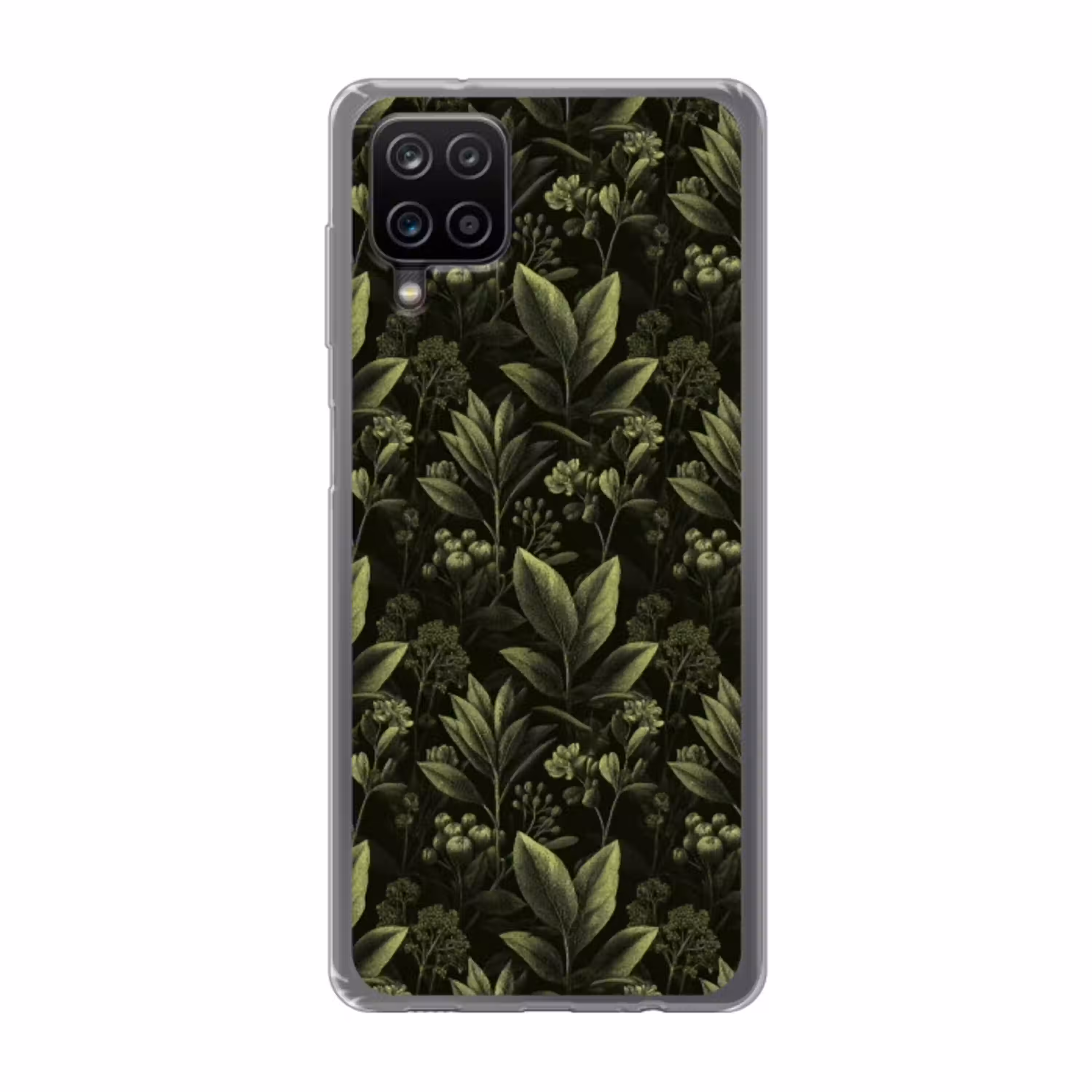 Klassiek - Donker - Botanisch - Planten Telefoonhoesje Samsung Galaxy A12 klein 372 -3d