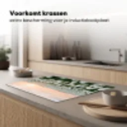 Tulpen - Landschap - Wit Inductie beschermer vinyl 3mm klein -sfeer1