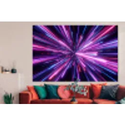 Lichtsnelheid - Ruimte - Roze - Paars forex 5mm xxl -woonkamer