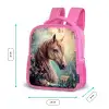 Paard met vlinders in bloementuin Kinderrugzak - Roze middel -productfoto_formaten
