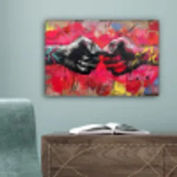 Street art - Handen - Graffiti - Kunst - Banksy canvas 2cm klein -sfeer4