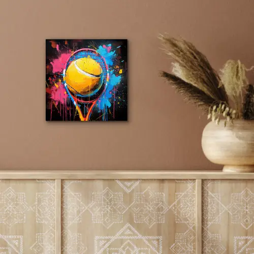 Graffiti - Tennis - Sport - Racket aluminium wit klein -sfeer4