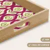 Retro - Floraal - Paars Dienblad Rechthoek middel 911 -USP_HandgreepES