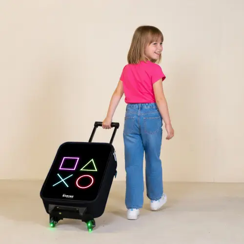 Neonverlicthe symbolen Kinderkoffer - Zwart klein -sfeer1