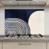 Donkerblauw - Abstract - Lijnen keuken achterwand spatscherm klein -3d_website