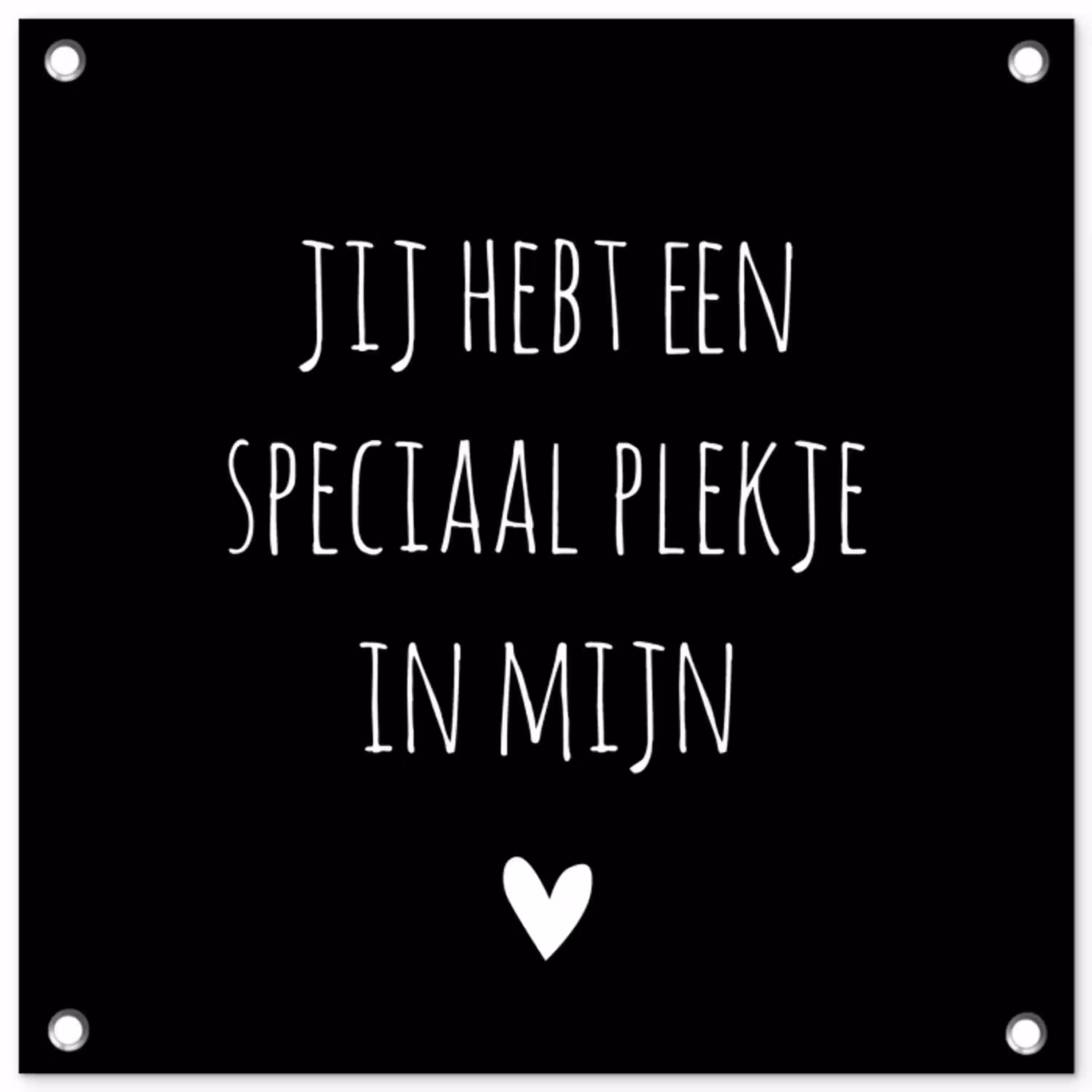 Een speciaal plekje in mijn hart - Quotes - Spreuken tuinposter los doek klein -3d