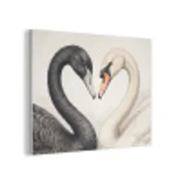 Zwanen - Hartvorm - Dieren PET vilt klein -3d